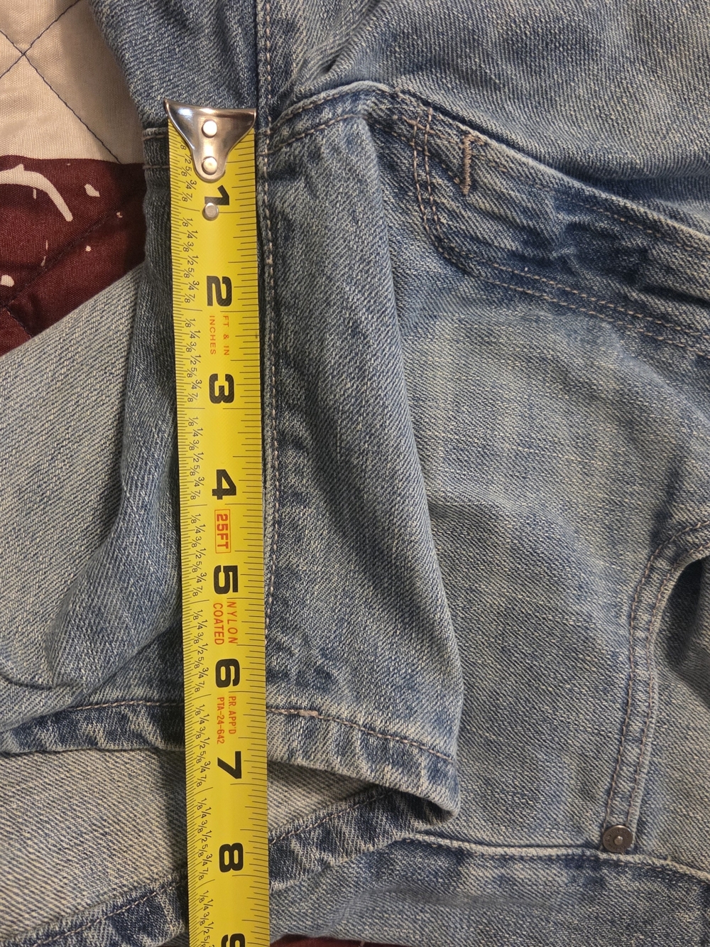 🛍​5/$25🛍Calvin Klein Jeans Classic Denim Shorts Size 6 Blue Faded Bermuda - Picture 7 of 7